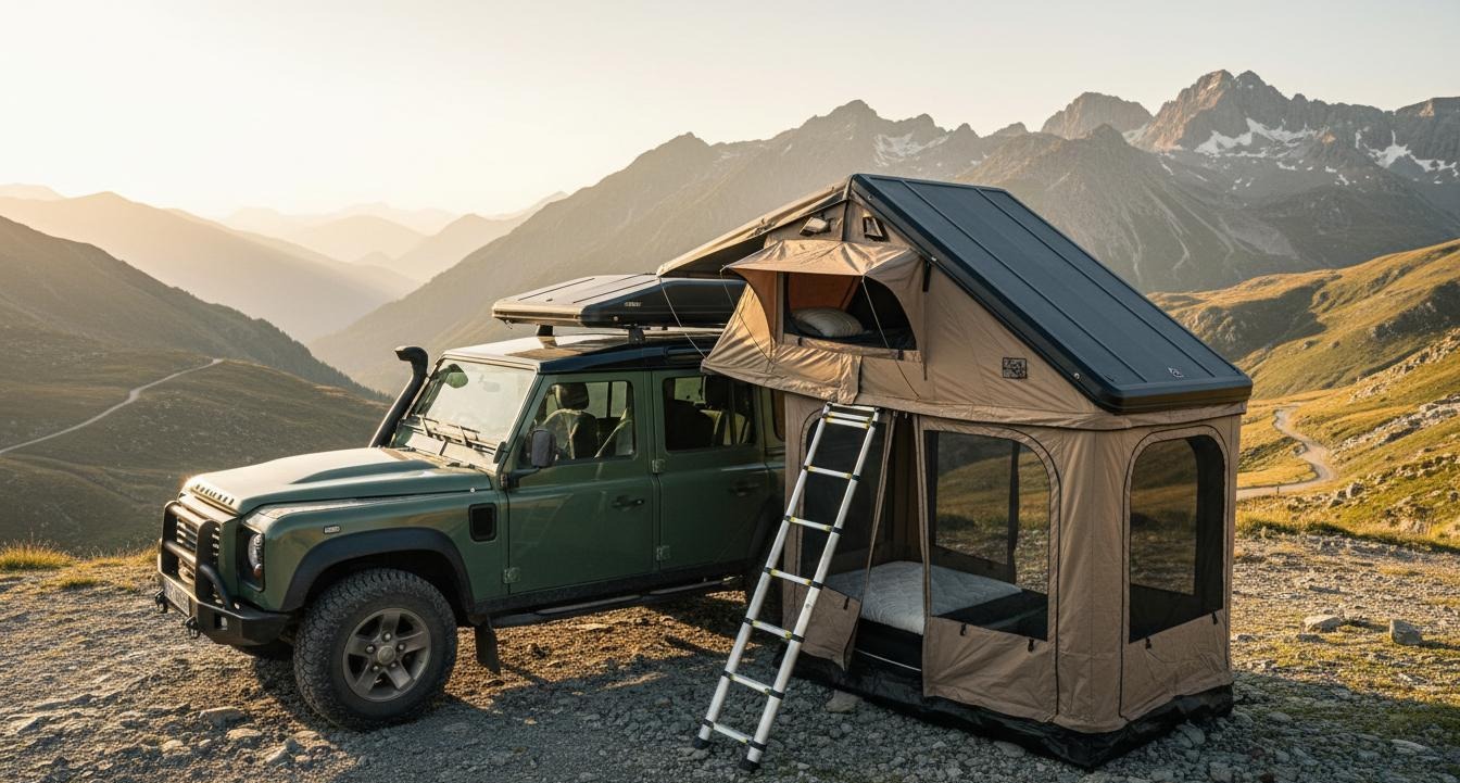 Hard Shell Rooftop Tent Wholesale ABS vs. Aluminum Construction Specs for European Overlanding Retailers